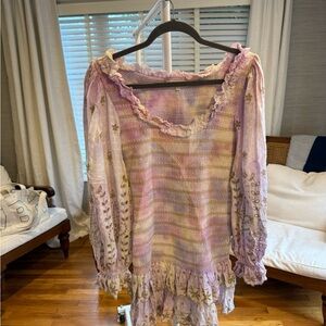 LoveShackFancy Smocked Mini Dress